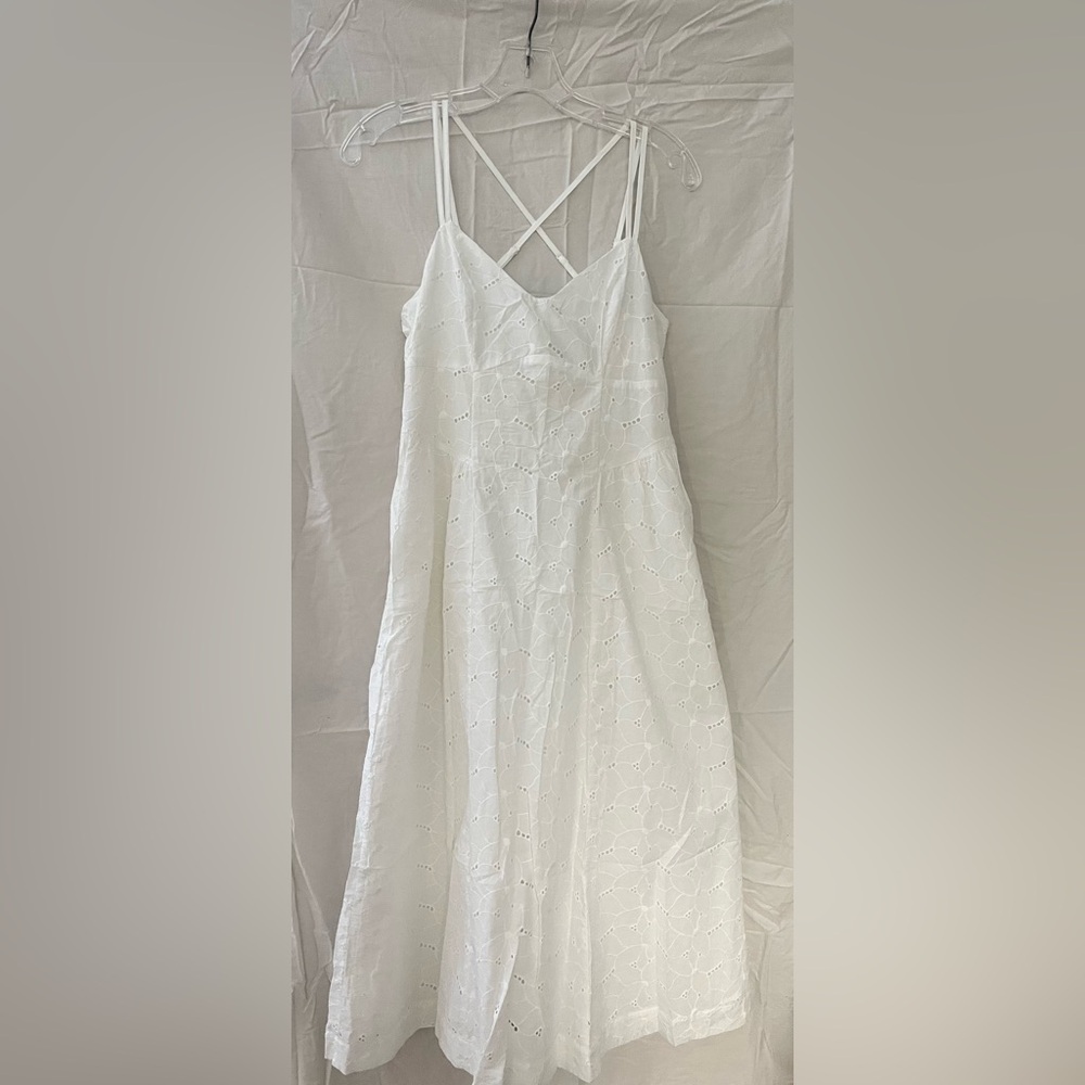 White summery midi dress